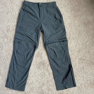 REI Co-Op Sahara Convertible Pants Mens Size 30 X 30 Gray Hiking Outdoor Belted